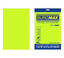 Папір Buromax А4, 80g, NEON green, 20sh, EUROMAX (BM.2721520E-04)