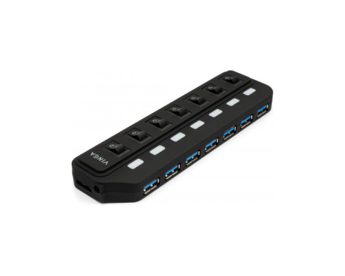 Концентратор Vinga USB3.0 to 7*USB3.0 1m cable with Switch and Power Adapter (VHA3A7B) Концентратор Vinga USB3.0 to 7*USB3.0 1m cable with Switch and Power Adapter (VHA3A7B)