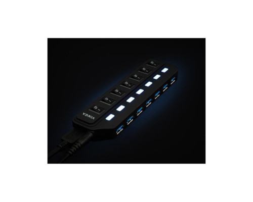Концентратор Vinga USB3.0 to 7*USB3.0 1m cable with Switch and Power Adapter (VHA3A7B) Концентратор Vinga USB3.0 to 7*USB3.0 1m cable with Switch and Power Adapter (VHA3A7B)