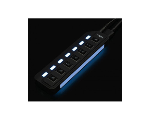 Концентратор Vinga USB3.0 to 7*USB3.0 1m cable with Switch and Power Adapter (VHA3A7B) Концентратор Vinga USB3.0 to 7*USB3.0 1m cable with Switch and Power Adapter (VHA3A7B)