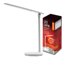 Настільна лампа ColorWay 4W з вбудованим акумулятором 1800 mAh USB in/out 5V*1A, white (CW-DL02B-W)