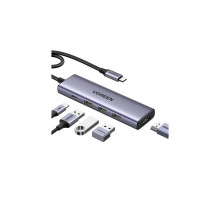 Порт-реплікатор UGREEN Dock CM511 5in1 USB3.1 Type-C --> HDMI 60Hz/3xUSB-А 3.0/Type-C/PD 100W (15597)