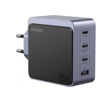 Зарядний пристрій Ugreen 4xUSB 100W (3xUSB-C+USB-A) Gan Nexode Fast Charger Grey X565 (35043)