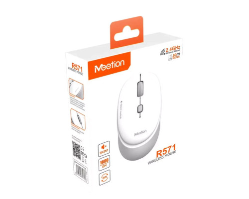 Мишка Meetion R571 Wireless White/Gray (MT-R571-C)