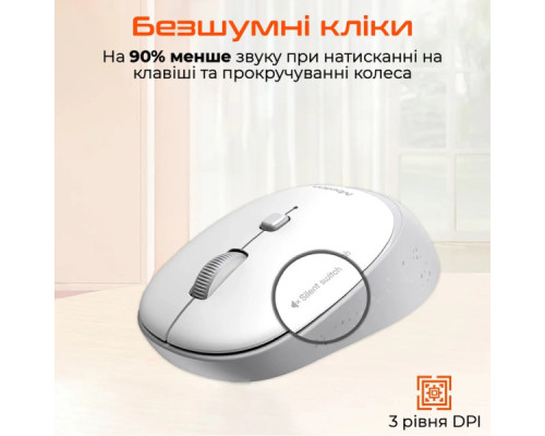 Мишка Meetion R571 Wireless White/Gray (MT-R571-C)