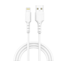 Дата кабель USB 2.0 AM to Lightning 1.0m 2.4A white Grand-X (PL-05W)