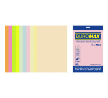 Папір Buromax А4, 80g, PASTEL+NEON, 10colors, 50sh, EUROMAX (BM.2721750E-99)