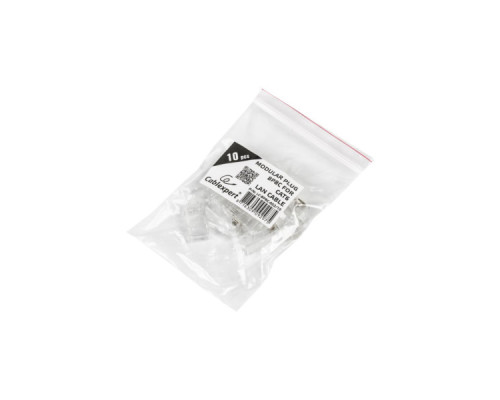 Конектор RJ45 cat.6 UTP 8P8C * 10 (позолоч. конт.) Cablexpert (LC-8P8C-002/10)