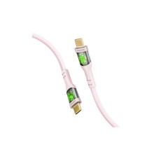 Дата кабель USB-C to USB-C 1.2m 60W PD TransLine-CC pink Promate (transline-cc.pink)