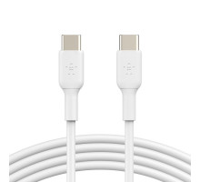 Дата кабель USB-C to USB-C 1.0m PVC white Belkin (CAB003BT1MWH)