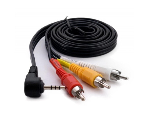 Кабель мультимедійний Jack 3.5mm male to 3RCA 90° Extradigital (KBV1732)