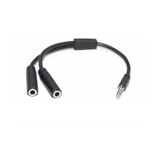 Кабель мультимедійний Jack 3.5mm male to 2xJack 3.5mm female 0.2m Pro REAL-EL (EL123500039)