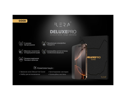 Скло захисне iLera DeLuxe Original Glass iPhone 15 (ILFCDL15)