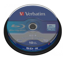 Диск BD Verbatim 25Gb 6x Cacke 10шт (43742)