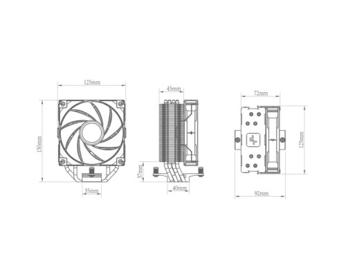 Кулер до процесора Deepcool AG400 LED