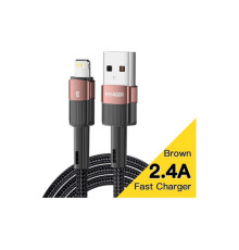 Дата кабель USB 2.0 AM to Lightning 2.0m 2.4A brown Essager (EXCL-XCA12)