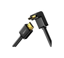 Кабель мультимедійний HDMI M to HDMI M 1.0m 90° corner HD103 black Ugreen (10172)