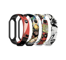 Ремінець до фітнес браслета Armorstandart комплект 4шт Xiaomi Mi Band 7/6/5 Superhero (ARM59728)