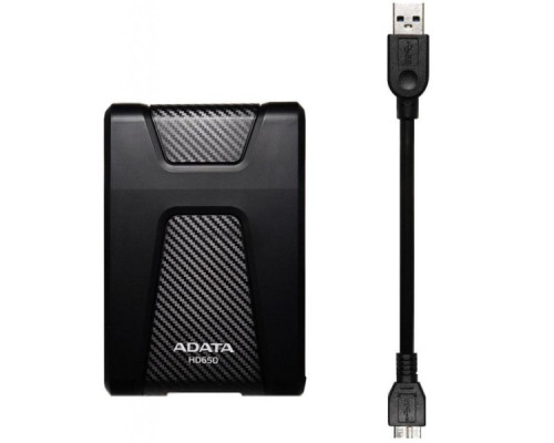 Зовнішній жорсткий диск 2.5" 1TB ADATA (AHD650-1TU31-CBK)