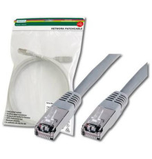 Патч-корд Digitus 0.5м, cat.5e, SF-UTP, AWG 26/7, gray (DK-1531-005)
