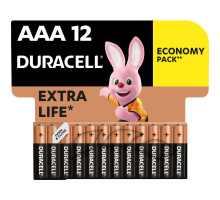 Батарейка Duracell AAA лужні 12 шт. в упаковці (5000394109254 / 81545432)