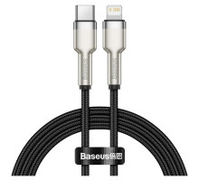 Дата кабель USB-C to Lightning 1.0m Cafule Metal PD 20W black Baseus (CATLJK-A01)