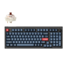 Клавіатура Keychron V5 Max Gateron Jupiter Brown Knob Hot-Swap QMK Wireless/Bluetooth/USB-А UA Black (V5M-D3-UA)