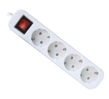 Мережевий подовжувач Defender S430 3.0 m 4 роз switch white (99238)