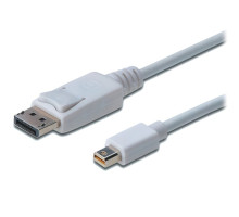 Кабель мультимедійний miniDisplayPort M to DisplayPort M 3.0m Digitus (AK-340102-030-W)