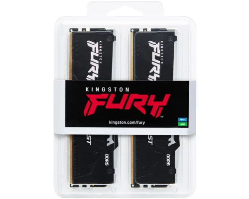 Модуль пам'яті для комп'ютера DDR5 64GB (2x32GB) 6000 MHz Beast RGB Kingston Fury (ex.HyperX) (KF560C30BBAK2-64)