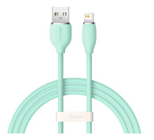 Дата кабель USB 2.0 AM to Lightning 2.0m 2.4A Jelly Liquid Silica Gel Green Baseus (CAGD000106)
