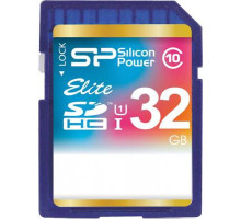 Карта пам'яті Silicon Power 32Gb SDHC class 10 (SP032GBSDHAU1V10)