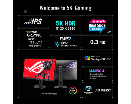 Монітор ASUS ROG Strix 5K XG27JCG (90LM0CE0-B01371)