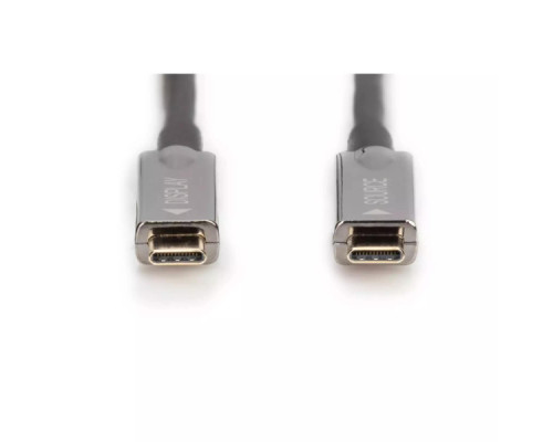 Дата кабель USB-C to USB-C 15.0m AOC 4K60Hz HDR Dolby Vision HDR10 3D 21.6Gbps Digitus (AK-330160-150-S)