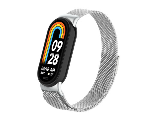 Ремінець до фітнес браслета Armorstandart Milanese Magnetic для Xiaomi Smart Band 10/9/8 Silver (ARM86892)