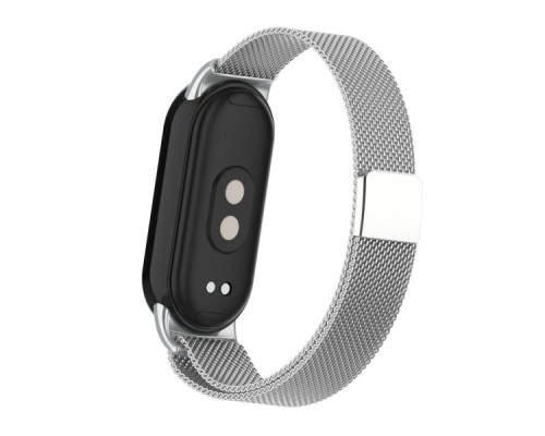 Ремінець до фітнес браслета Armorstandart Milanese Magnetic для Xiaomi Smart Band 10/9/8 Silver (ARM86892)
