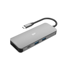 Концентратор Silicon Power USB-C 8-in-1 SR30 Silver Aluminum (SPU3C08DOCSR300G)
