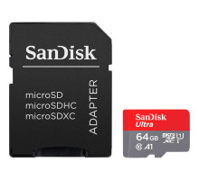 Карта пам'яті SanDisk 64GB microSD class 10 UHS-I Ultra (SDSQUAB-064G-GN6MA)