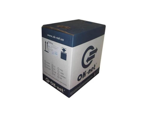 Кабель мережевий OK-Net UTP cat.5e 305м (U/UTP-cat.5Е) (КПВ-ВП (350) 4*2*0,50)