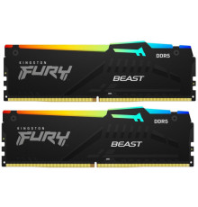 Модуль пам'яті для комп'ютера DDR5 16GB (2x8GB) 6000 MHz Beast RGB Kingston Fury (ex.HyperX) (KF560C40BBAK2-16)