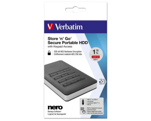 Зовнішній жорсткий диск 2.5" 1TB Verbatim (53401) Зовнішній жорсткий диск 2.5" 1TB Verbatim (53401)