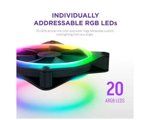 Кулер до корпусу NZXT F140RGB Duo (RF-D14DF-B1) Кулер до корпусу NZXT F140RGB Duo (RF-D14DF-B1)