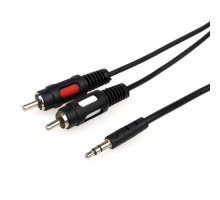 Кабель мультимедійний mini-jack(M) - > 2 RCA (M) 0.8m Atcom (10810)