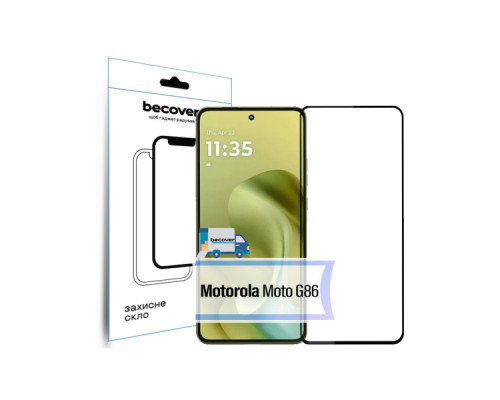 Скло захисне BeCover Motorola Moto G86 Black (713727)
