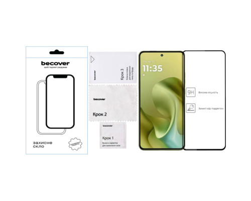 Скло захисне BeCover Motorola Moto G86 Black (713727)