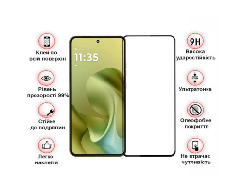 Скло захисне BeCover Motorola Moto G86 Black (713727)