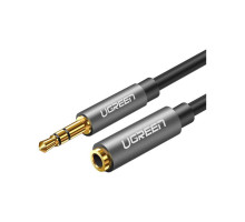 Кабель мультимедійний 3.5mm M to 3.5mm F 1.0m AV118 gray Ugreen (10592)