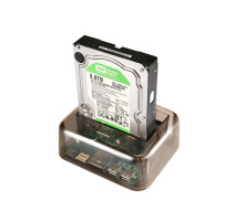 Док-станція для накопичувачів Dynamode 2*HDD 2,5"/3,5" SATA /IDE/SSD - USB3.0, 2 x USB 2.0, SD/TF/M2 (DM-CAD-S8)