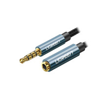 Кабель мультимедійний 3.5mm M to 3.5mm F 2.0m AV118 blue Ugreen (40675)