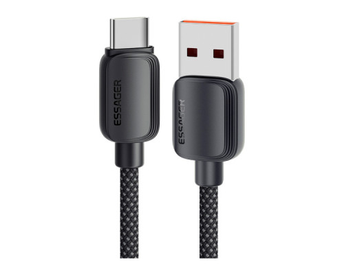 Дата кабель USB 2.0 AM to USB-C 2.0m 100W black Essager (EXC7A-WLA01-P)